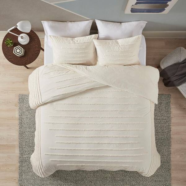 Urban Habitat Camden 3 Piece Ivory Full Queen Cotton Chenille Comforter Set Uh10 2317 The Home Depot Urban Habitat Camden 3 Piece Ivory Full, Chenille Bedding Queen