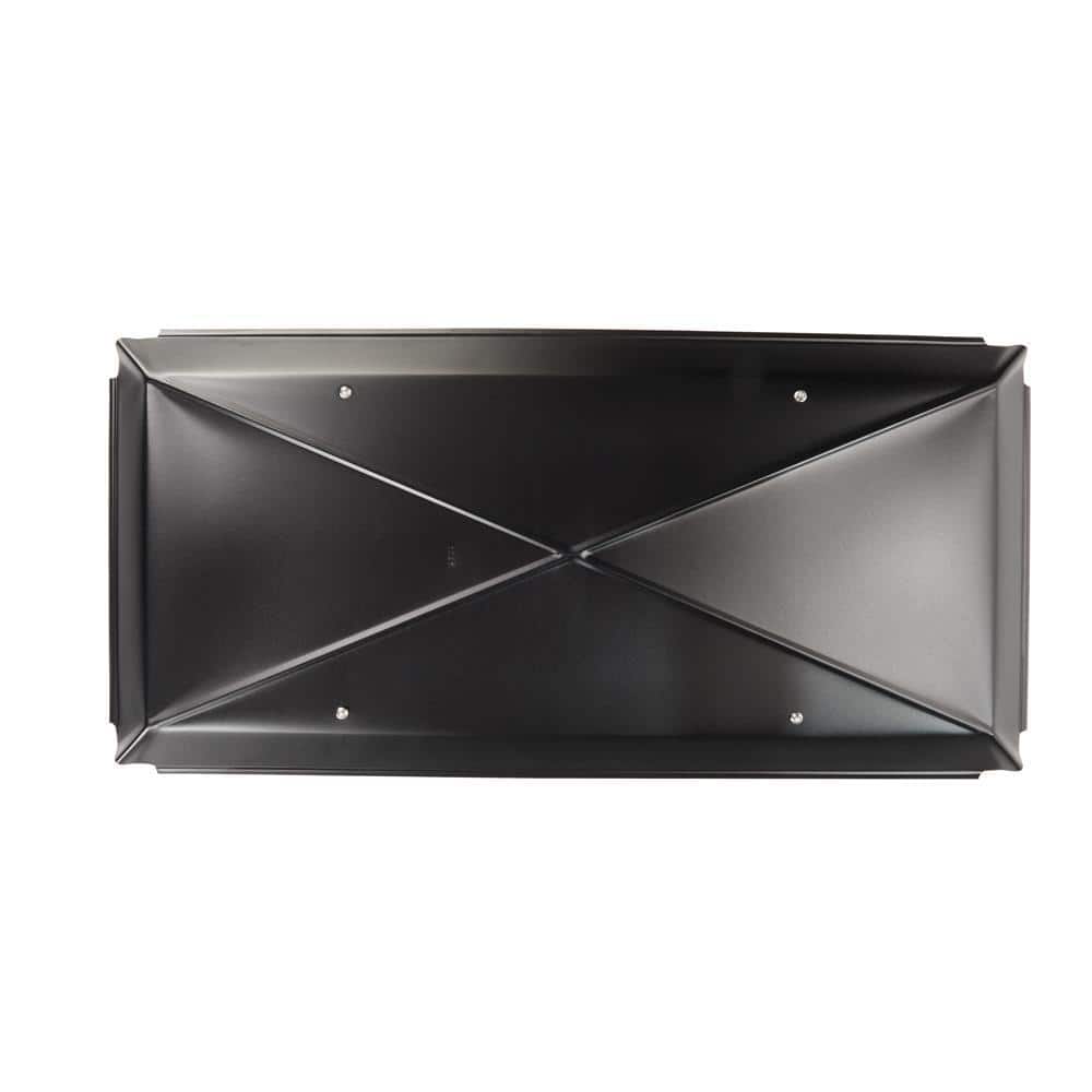 Rectangular Black Galvanized Steel Multi-Flue Chimney Cap