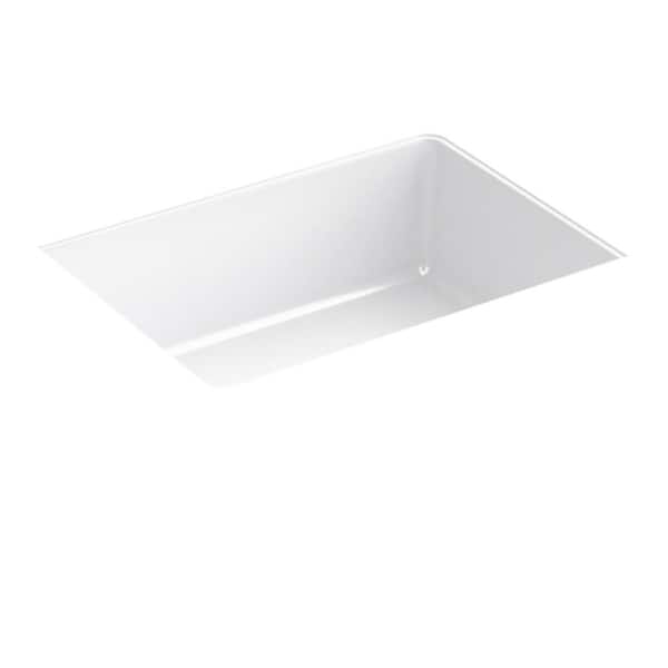 KOHLER Verticyl Rectangle Undermount Bathroom Sink in White K81890