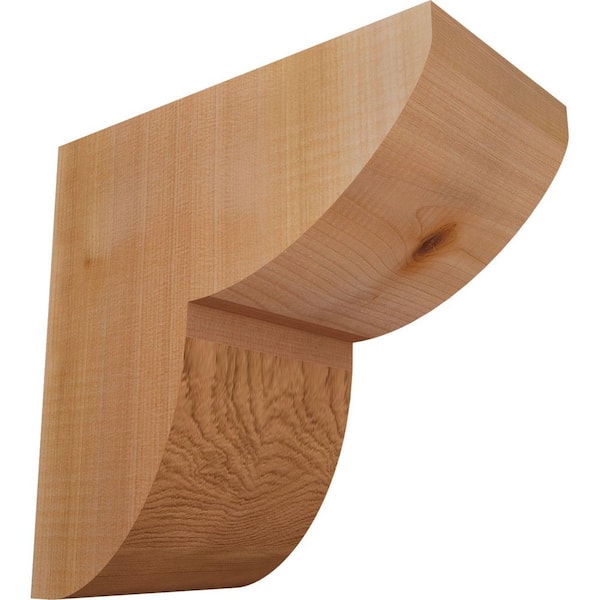 Ekena Millwork 5-1/2 in. x 10 in. x 10 in. Western Red Cedar Crestline Smooth Corbel