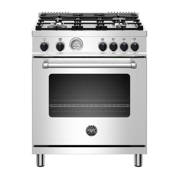 Bertazzoni Master Series 30" 4.7 cu. Ft. LP Range with 4 Burners and Dual Convection Oven in Stainless Steel