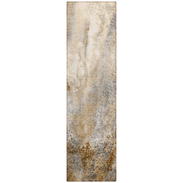 Addison Rugs Chantille ACN505 Brown 2 ft. 3 in. x 7 ft. 6 in. Machine Washable Indoor/Outdoor Geometric Runner Rug