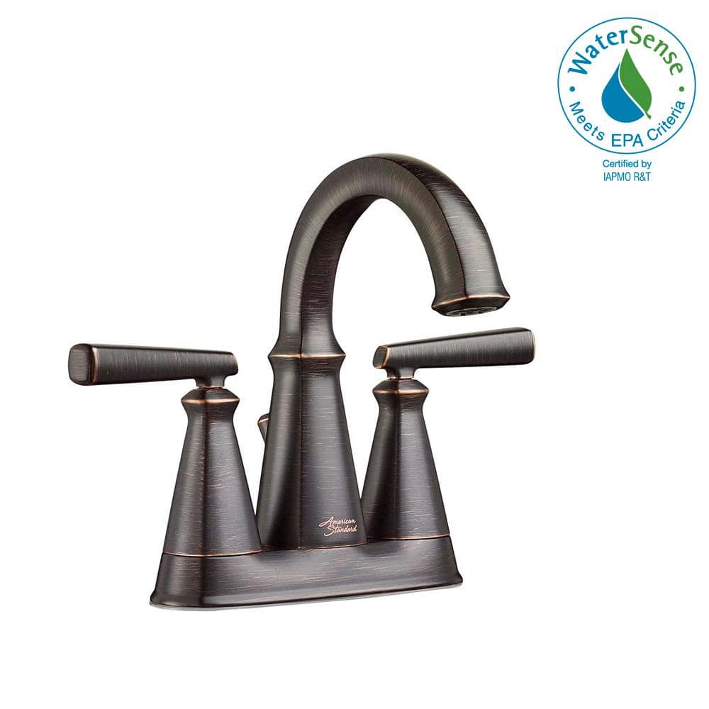 Edgemere 4 in. Centerset 2-Handle Bathroom Faucet with Metal Speed Connect 