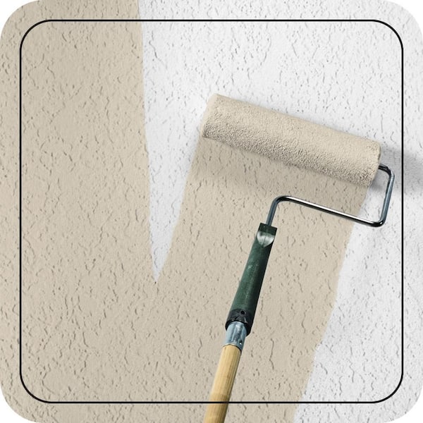 5 gal. #PPU7-10 Roman Plaster Satin Interior/Exterior Masonry, Stucco and Brick Paint
