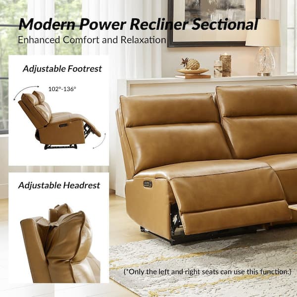 JAYDEN CREATION Romano 108 in. Genuine Leather Power