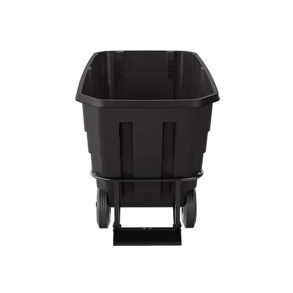 Rotomolded Tilt Truck, 0.5 Cu yd, 850 lb Capacity, Black | Rubbermaid