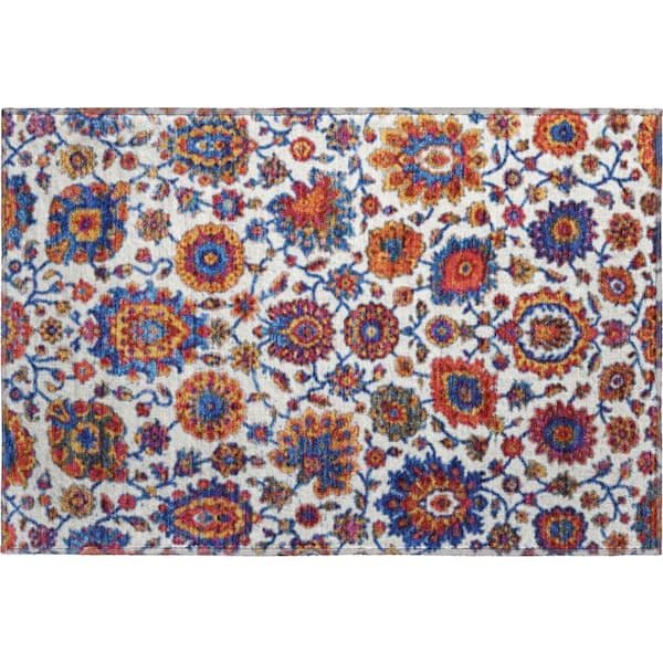 Mayfield Premium Machine Washable Abstract AMF2187 Red 2 ft. x 3 ft. Accent Rug