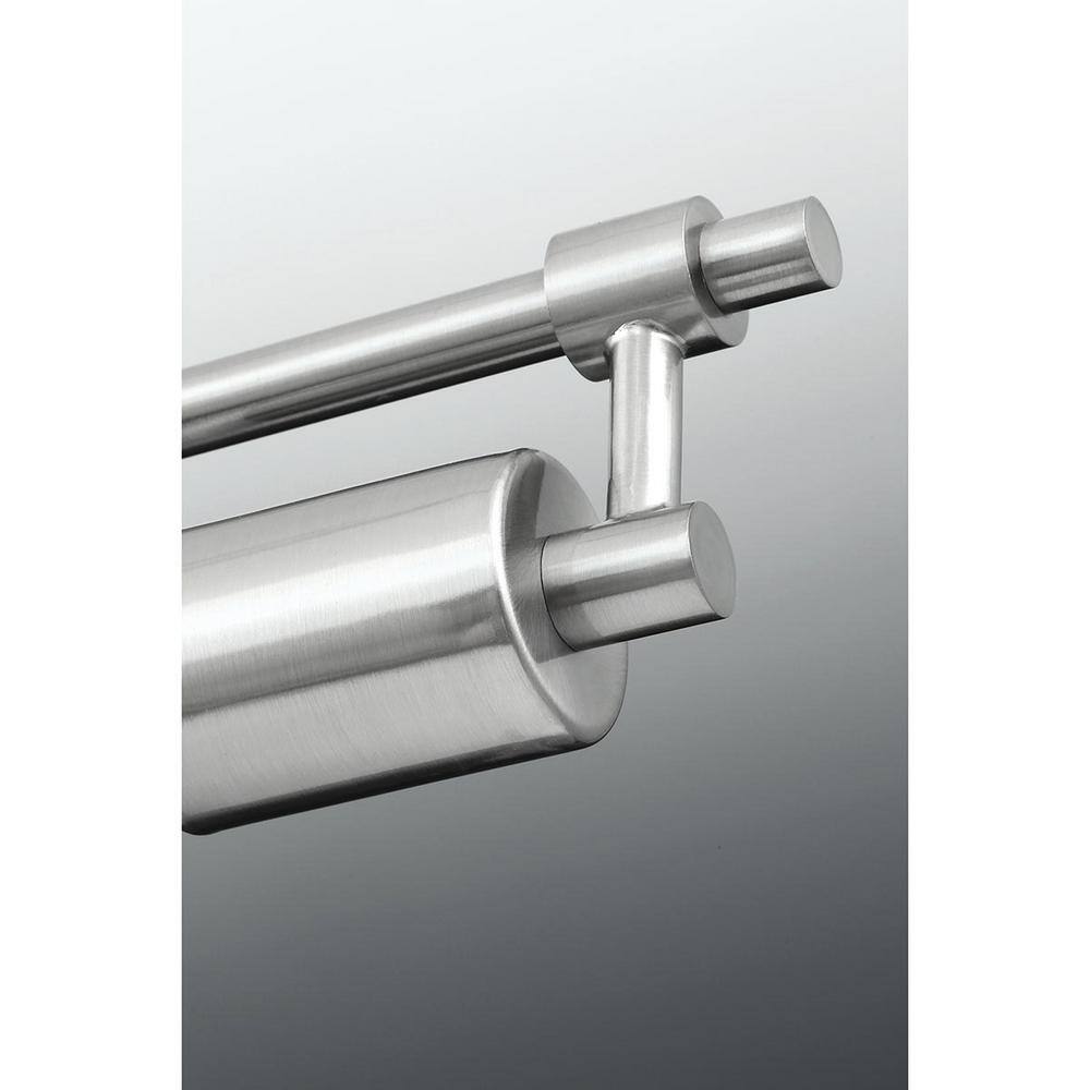 Nickel 27-Inch Industrial Two-Light Bath Vanity Fixture