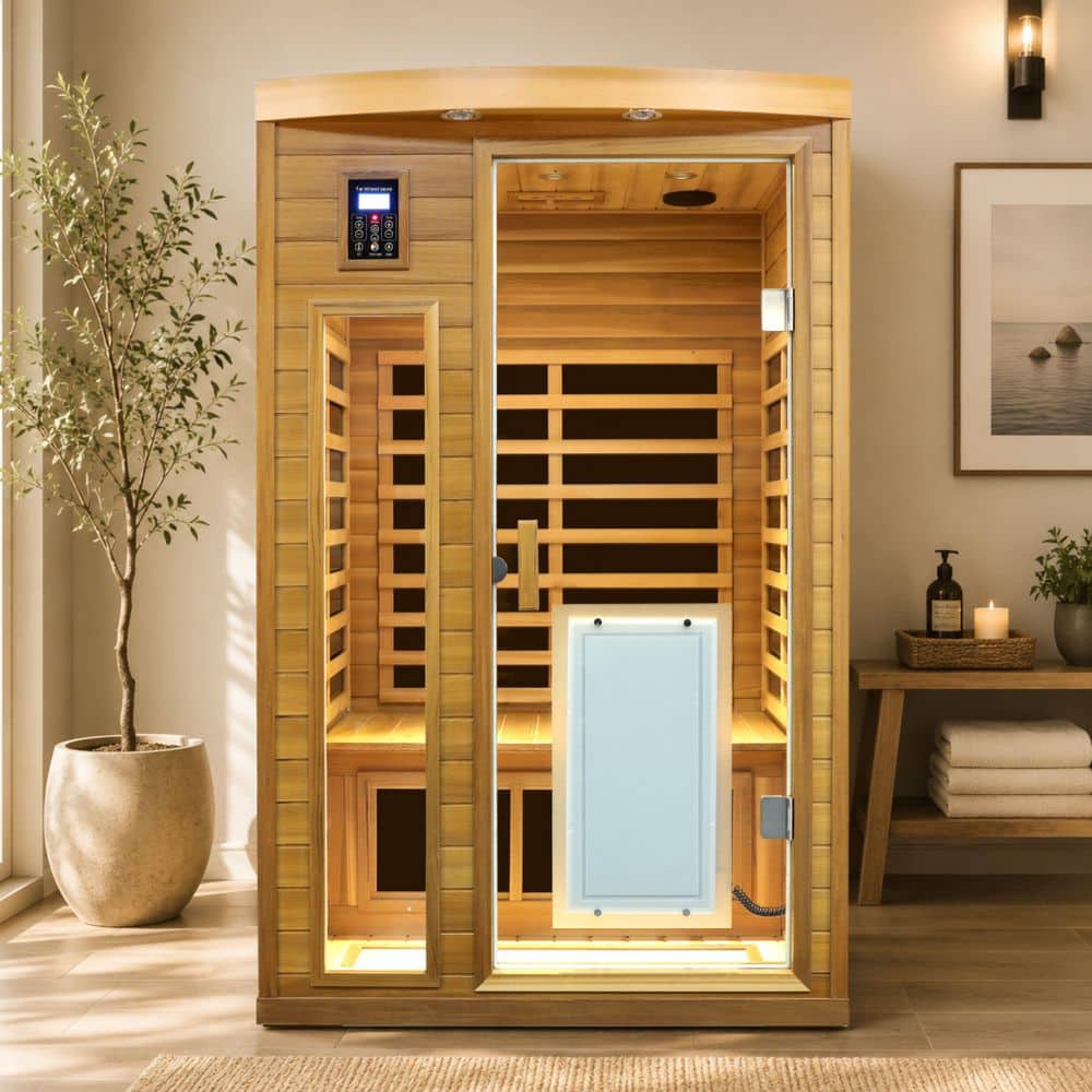 ヘアビーム2 Hair Beam Ⅱ WONTECH AGA FAGA AVAXA 2-Person Indood Infrared Red Cedar Sauna with 8-Heaters