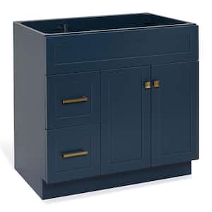 Hamlet 36 in. W x 21.5 in. D x 34.5 in. H . Bath Vanity Cabinet without Top in Midnight Blue