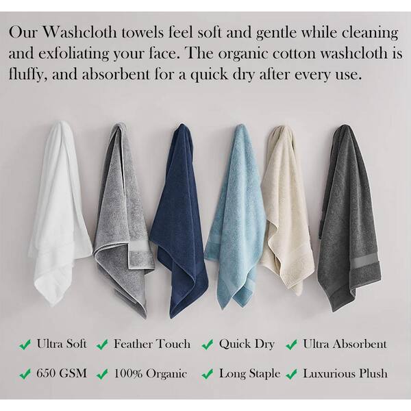 Delara Organic Cotton Bath Towels Pack Of 4 - 650 GSM Hotel Quality, GOTS & OEKO-TEX Certified, Ultra Plush & Quick Dry - View #7