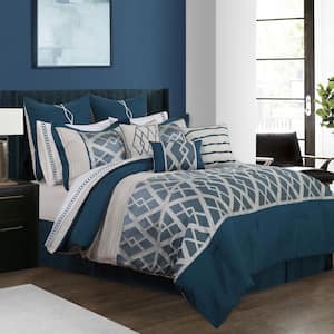 Safdie & Co. Multi-Colored Graphic Queen Polyester Comforter Only