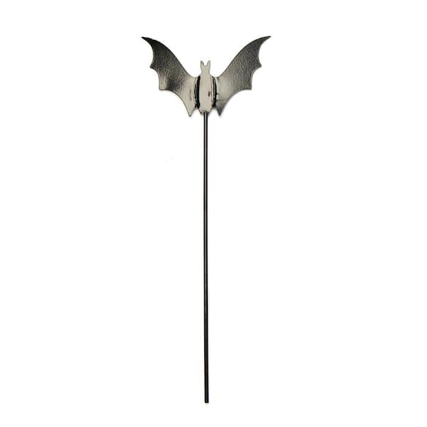 Unbranded 15 in. Iron Bat Halloween Figure Pick Yard Stake, Set of 3