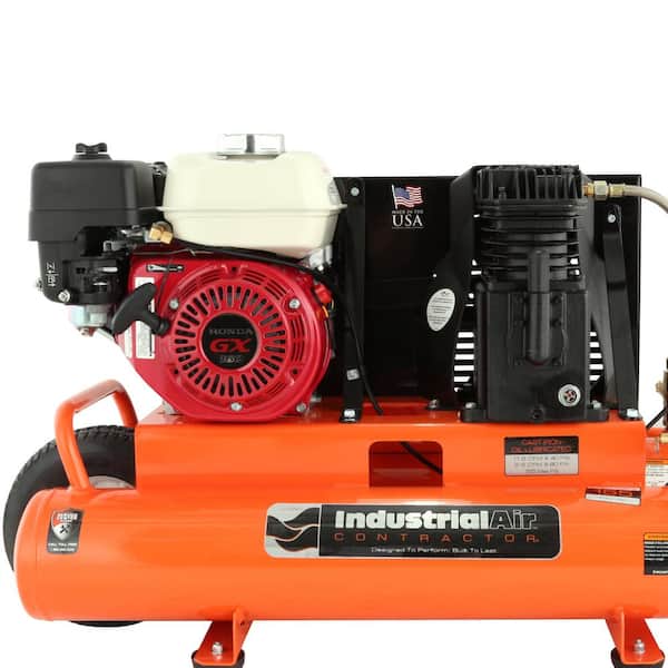 Industrial Air 8 Gal. Portable Wheelbarrow Air Compressor with 5.5 HP Honda Gas Engine