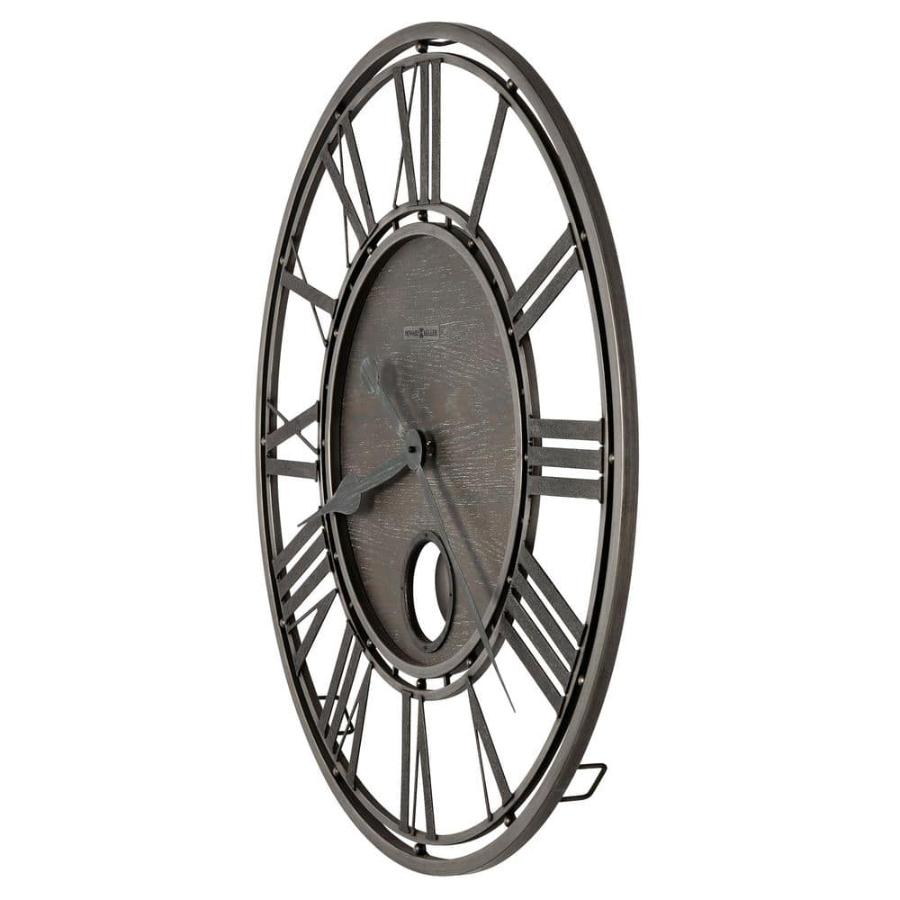Marius Oversized Silver Iron Transitional Wall Clock