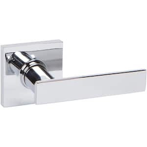 HK Series Contemporary Style Polished Chrome Square Straight with Square Back Plate Single Dummy Door Lever