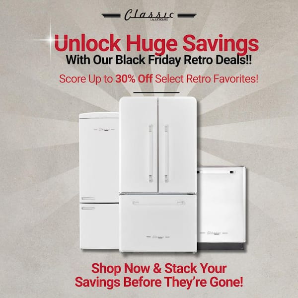 Classic Retro 28 in. 16.7 cu. ft. Frost Free Bottom Freezer Fridge in Matte Black, Energy Star