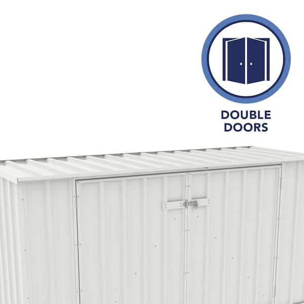 ABSCO Utility 7.5 ft. W x 2.5 ft. D Garbage Can Metal