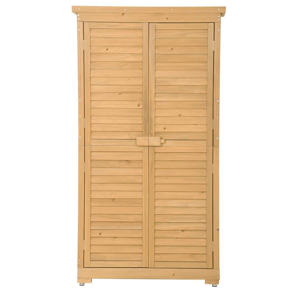2.85 ft. W x 1.5 ft. D Natural Wood Garden Outdoor Storage Shed 22.44 sq. f