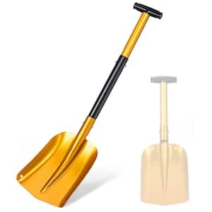 32.5 in. Aluminum Handle Aluminum Snow Shovel with Anti-Skid Handle and Large Blade