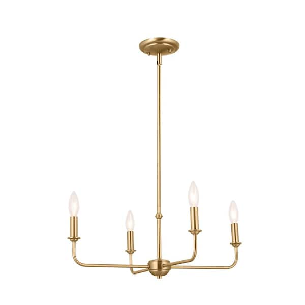 Kichler Alvaro 8-Light Gold Modern/Contemporary Bare Bulb Chandelier