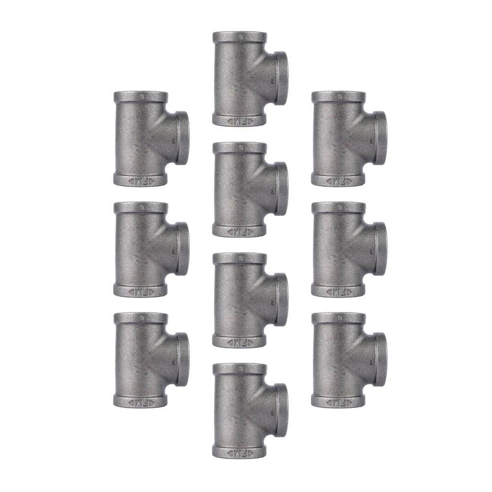 1/2 in. Black Iron FPT x FPT x FPT Tee Fitting (10-Pack) price history on PriceWatchPro