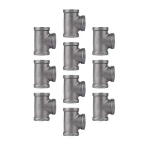 1/2 in. Black Iron FPT x FPT x FPT Tee Fitting (10-Pack)