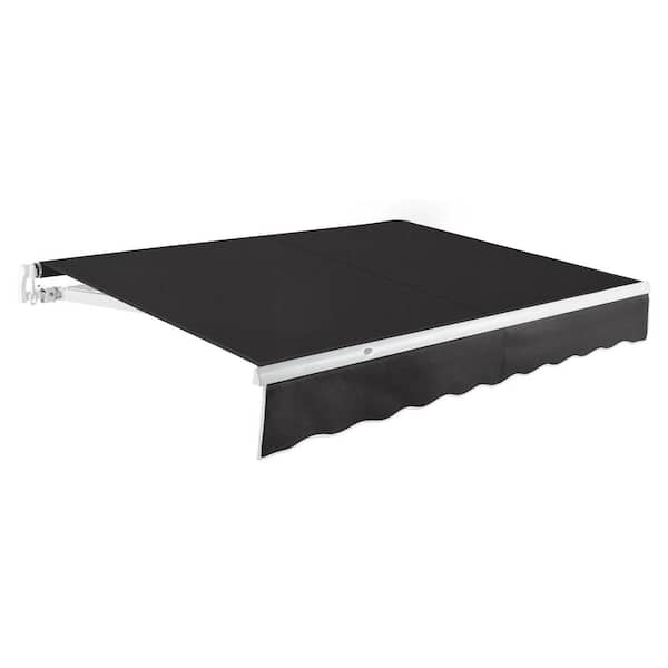 AWNTECH 20 ft. Maui Manual Patio Retractable Awning (120 in. Projection) Black