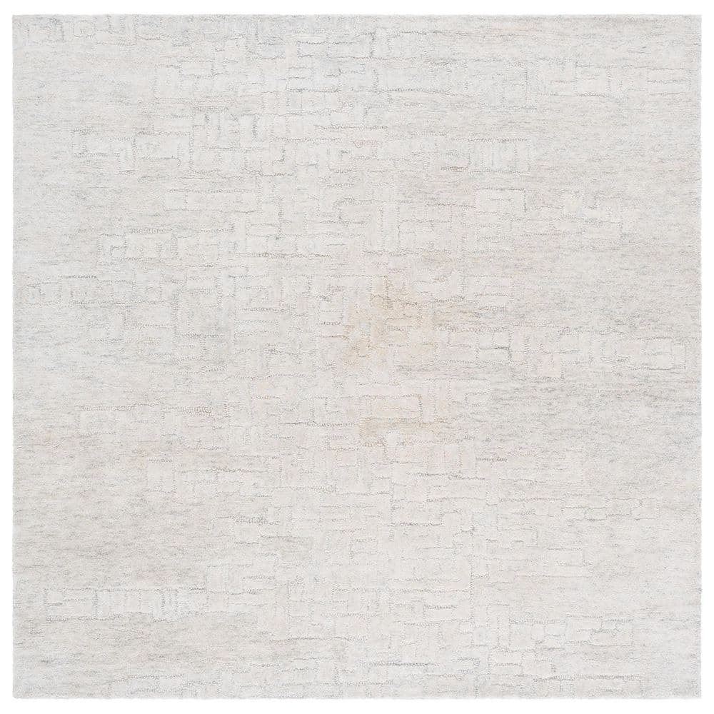 Harvest 6 ft. x 6 ft. Silver/Ivory Solid Color Square Area Rug price history on PriceWatchPro
