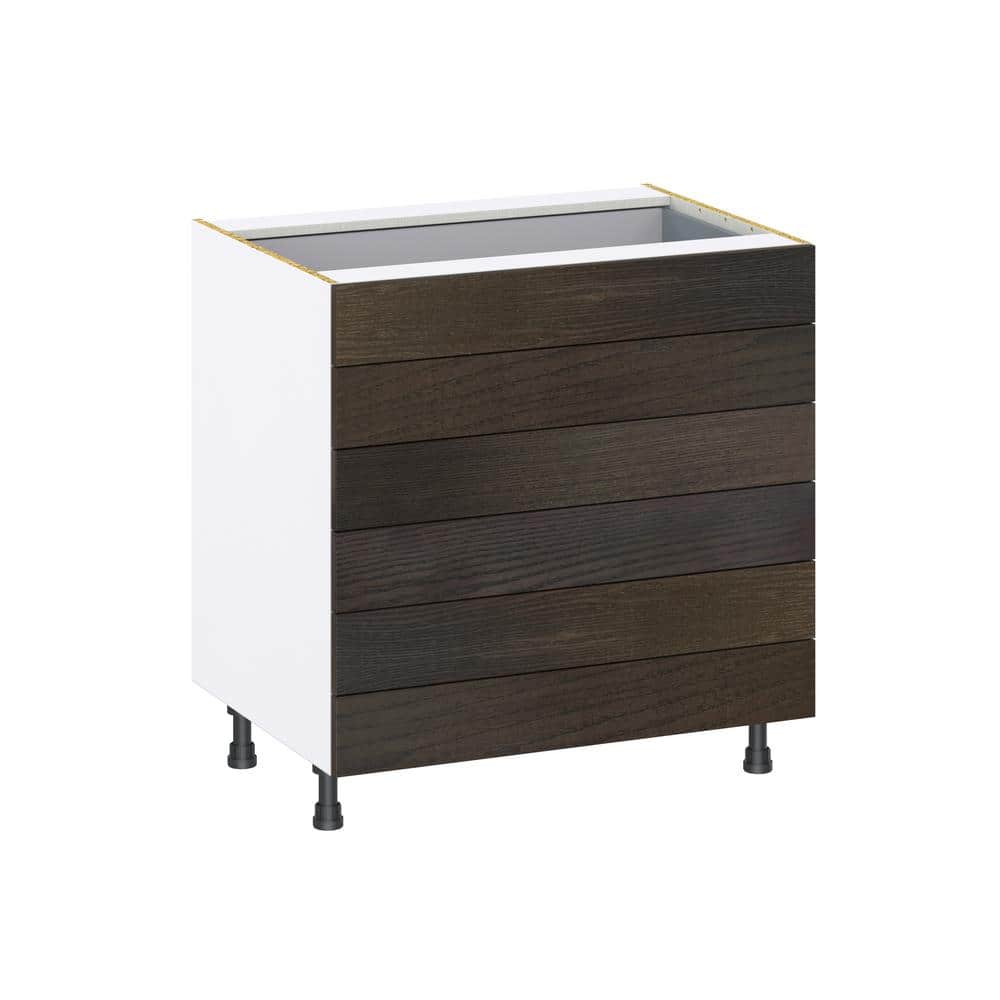 Georgetown 33 in. W x 24 in. D x 34.5 in. H Assembled Drawer Base Kitchen Cabinet in Chestnut with 6-Drawers price history on PriceWatchPro