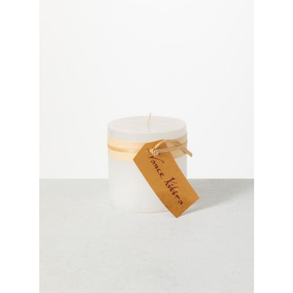 Vance Kitira 4.25 in. White Timber Pillar Candle