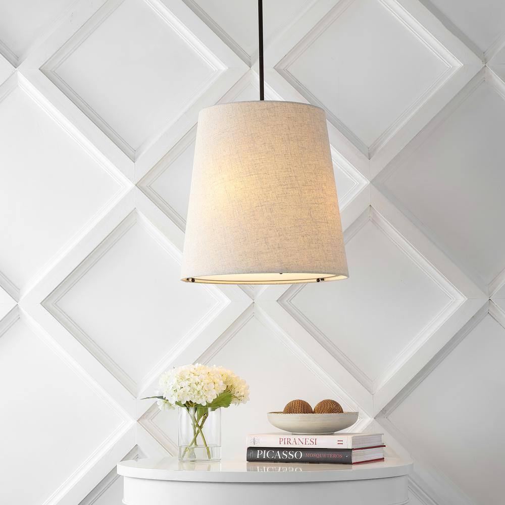 Arden 18" Bohemian Farmhouse Adjustable LED Pendant in Oil-Rubbed Bronze
