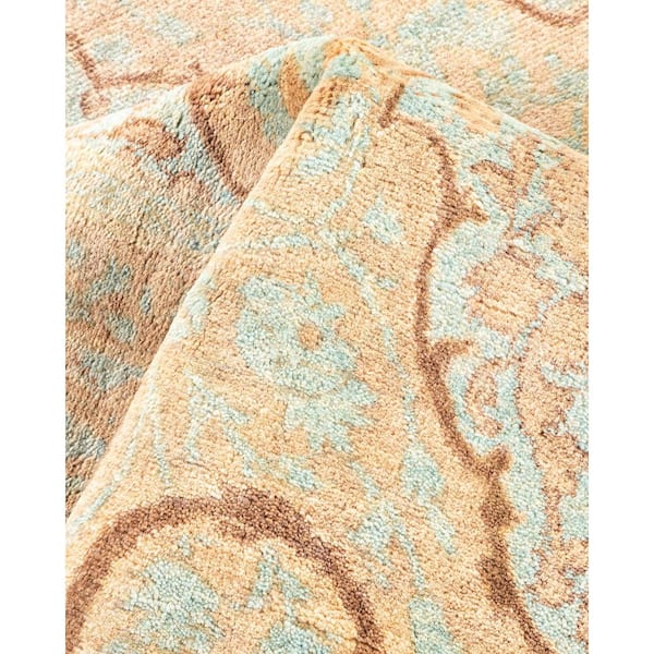 Mogul Brown 6 x 13 Oriental Wool Indoor Runner Rug