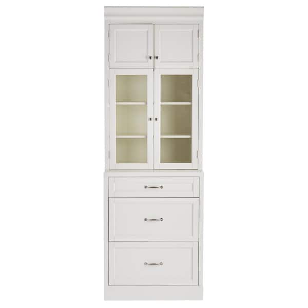 Home Decorators Collection Royce 82 in. Cream White 3-Drawer Cabinet