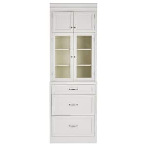 Royce 82 in. Cream White 3-Drawer Cabinet