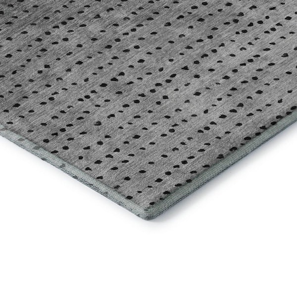 Mayfield Premium Machine Washable Abstract AMF2009 Teal 2 ft. x 7 ft. Runner Rug