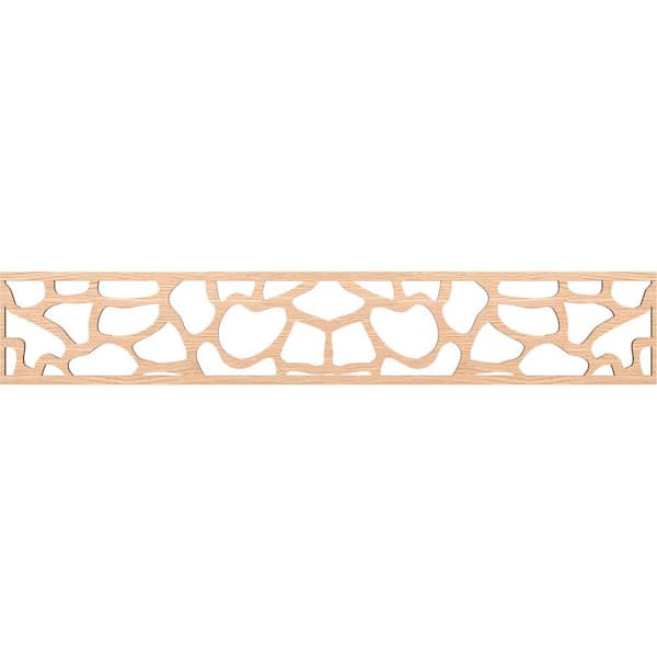 Ekena Millwork Rochester Fretwork 0.25 in. D x 46.625 in. W x 8 in. L Red Oak Wood Panel Moulding