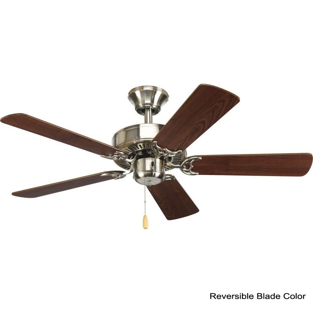 Brushed Nickel 42" Ceiling Fan with Reversible Cherry Blades