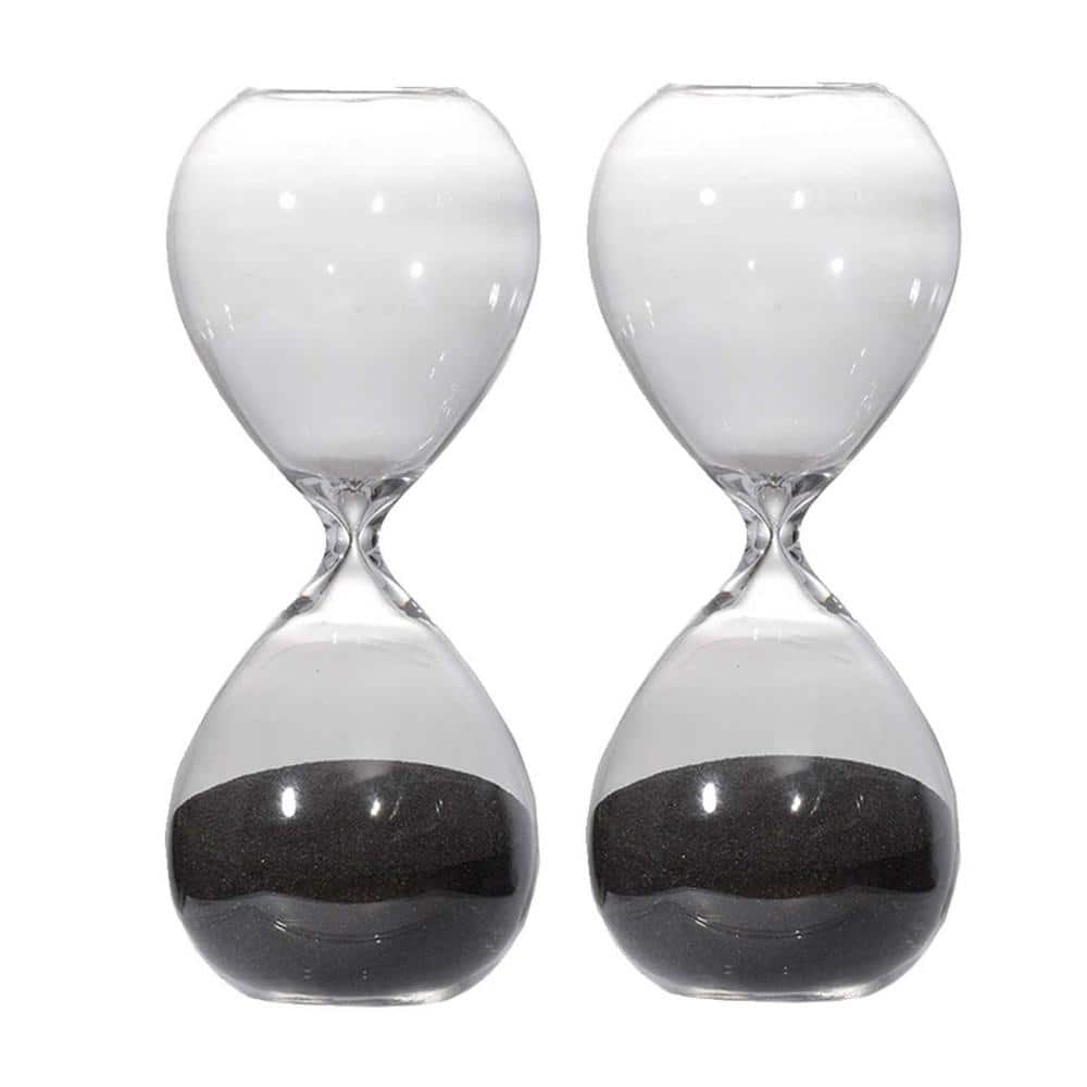8 in. H Ferdinand Glass Hourglass 30 Minute Sand Timer Minimalist Sand Cloc