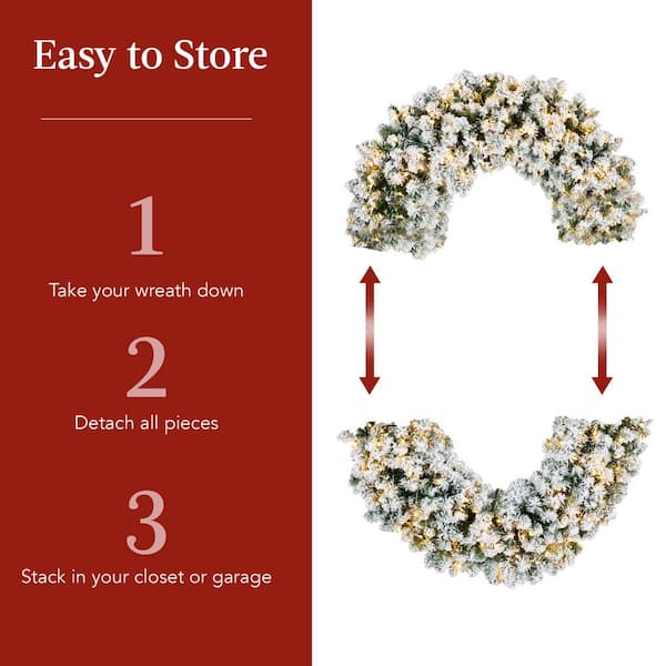Best Choice Products 48 in. Pre-Lit Artificial Flocked Fir