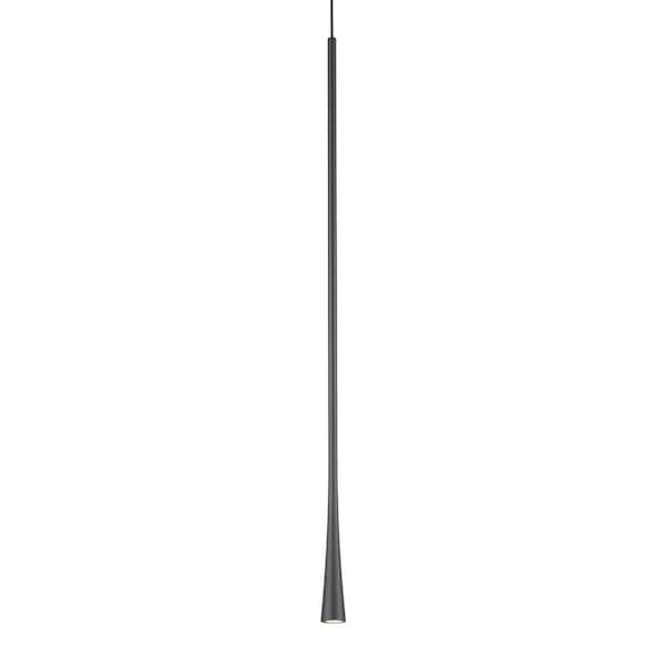 KUZCO Taper 32-in 1 Light 7-Watt Black Integrated LED Pendant Light
