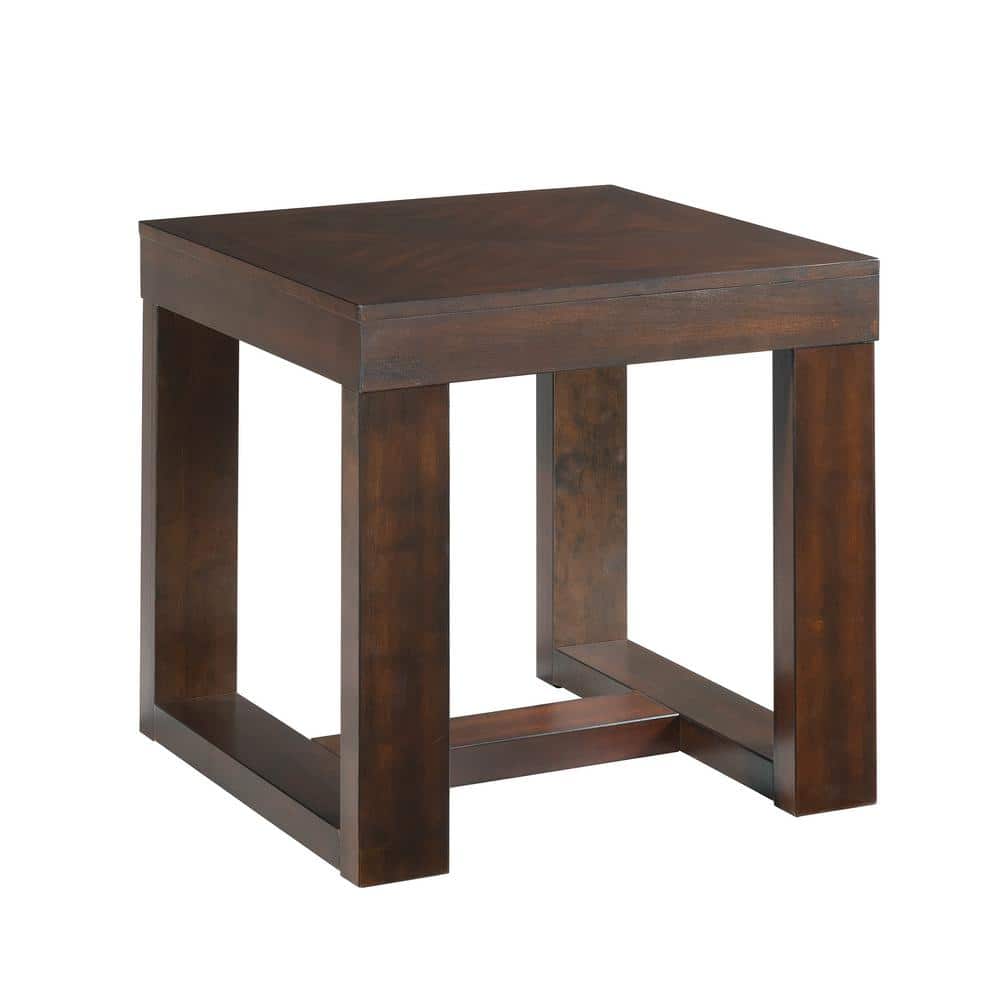 Picket House Furnishings Drew 24 in. W Square End Table in Cherry