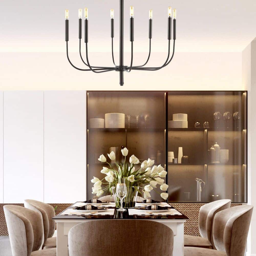 Amoros 27.25" Oil Rubbed Bronze LED Chandelier with Adjustable Height