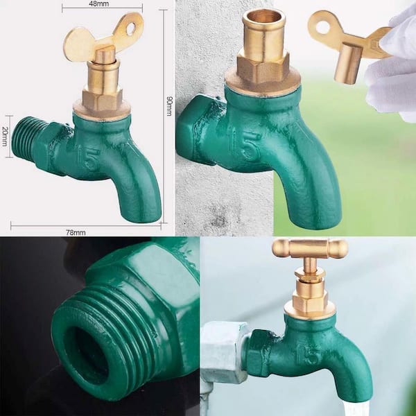Lukvuzo Single-Handle Old-Fashioned Thicken Iron Garden Faucet