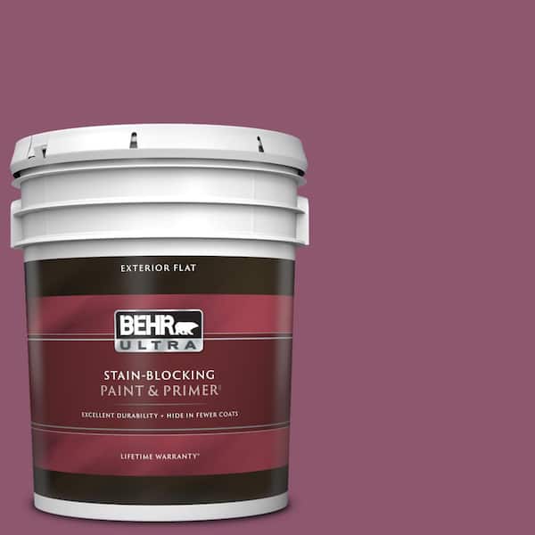 BEHR ULTRA 5 gal. #PPU1-17 Majestic Orchid Flat Exterior Paint & Primer
