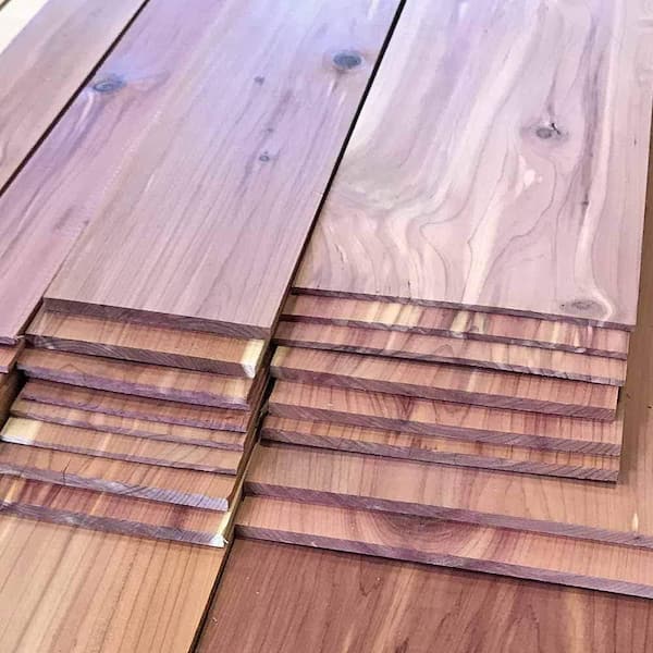 0.25 in. x 5 in. W x 2 ft. L Pack of 2 Red Cedar Boards Thin Solid Wood Lumber Boards