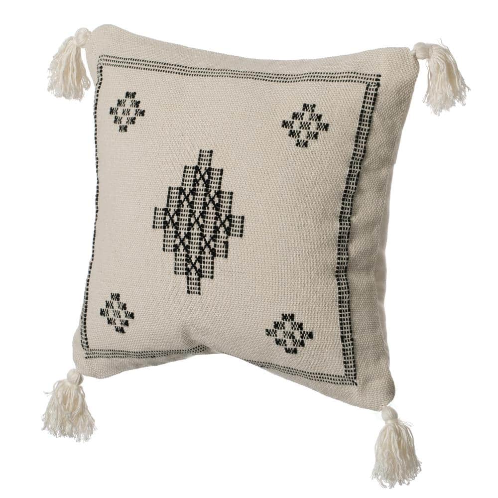 Embroidered southwestern lumbar pillow cover