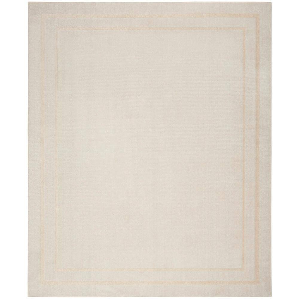 Ivory Gold 9' x 12' Rectangular Washable Outdoor Rug