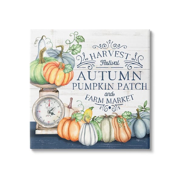 Stupell Industries Autumn Harvest Festival byMollie B. 1 Piece Unframed Graphic Print Typography Poster Art Print 24 in. x 24 in.