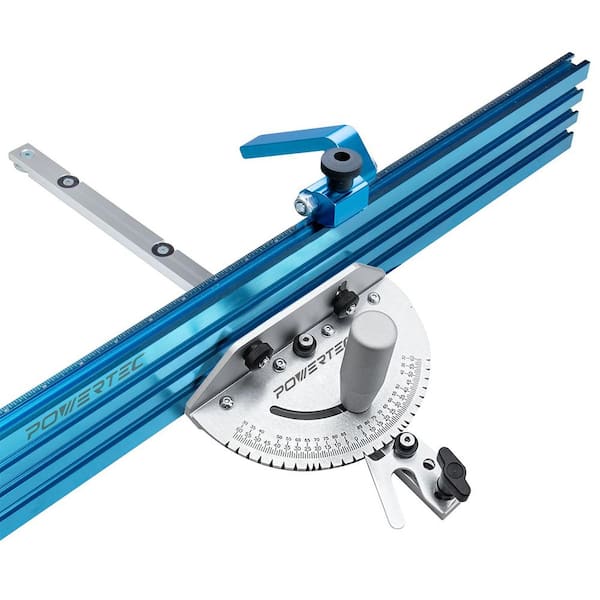 24 in. x 3 in. Table Saw Precision Miter Gauge System Multi-Track Fence with 27 Angle Stops